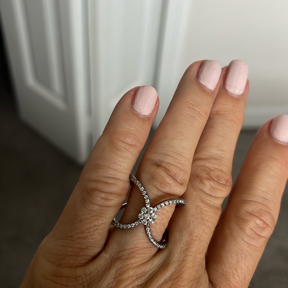 Sparkly sterling silver ring